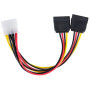 POPPSTAR 1x 10 cm Adaptateur d'alimentation Sata 3 Câble en Y (répartiteur de câble d'alimentation - 1x 4-pin Molex mâle vers 2X