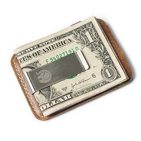 Visa Pince à billets en cuir véritable de vachette avec clip en cuir Visa Pince à billets en cuir véritable de vachette avec clip en cuir