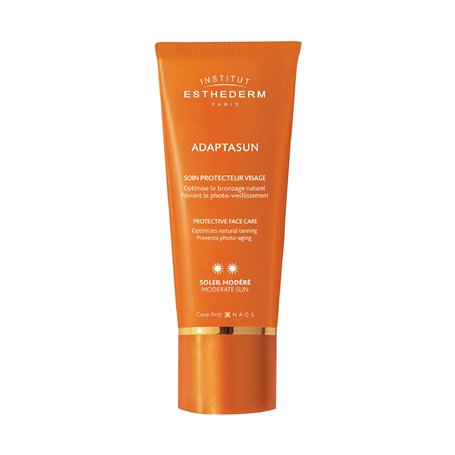 Institut Esthederm - Adaptasun - Soin Protecteur Solaire Visage - Favoriser l'Adaptation de la Peau au Soleil - Pour un Bronzage