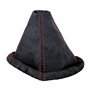 L&P A0118 Soufflet de Levier de Vitesses Faux Suede Style compatible avec VW Golf 2 3 Polo 6N pour Passat 35i Noir Rouge
