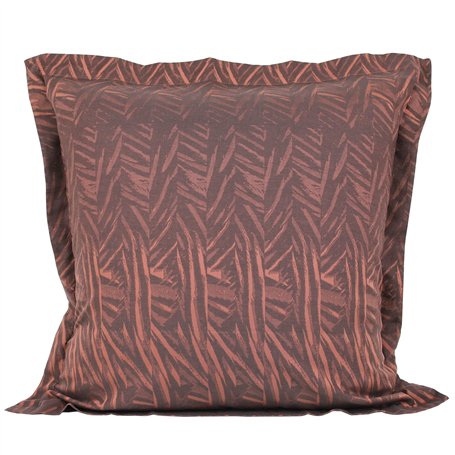 Linnea Taie d'oreiller 65x65 cm Satin de Coton Opera Marron foncé