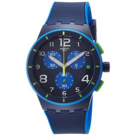 Swatch Homme Digital Quartz Montre avec Bracelet en Silicone SUSN409