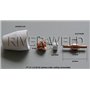RIVERWELD Kit Consommables Standard pour Torche Plasma PT-31 LG-40/JG40 Buse 18866 Électrode 18205 Écran Céramique 18204 pour Dé