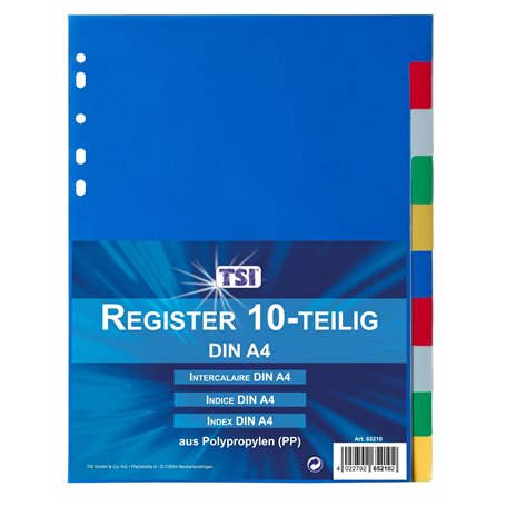 TSI 65210 Intercalaires Classeur