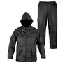 Anti Pluie Combinaison Blouson Pantalon hommes Dames Capuche Impermeable Noir S