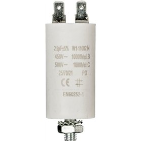 CONDENSATEUR POUR MOTEUR ELECTRIQUE 2.5 µF uF +/-5% 450V A COSSES NORME EN60252-1 CONDENSATEUR POUR MOTEUR ELECTRIQUE 2.5 µF uF +/-5% 450V A COSSES NORME EN60252-1