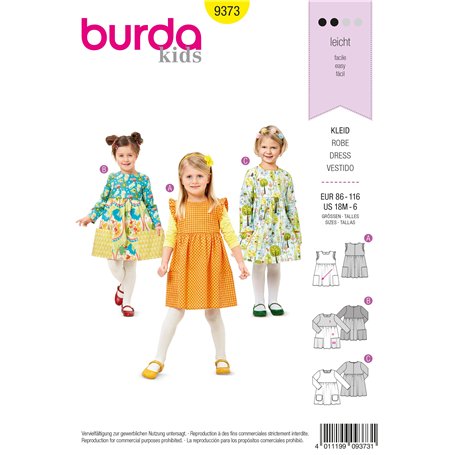 Burda B9373 Patron de Couture Robe Papier Blanc 19 x 13 x 1 cm