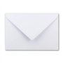100x enveloppes DIN B6 - blanc - rabat pointe - 180 x 125 mm - 120 g/m² - collage humide sans fenêtre