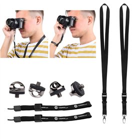 CAMKIX Ensemble de 4 vis de trépied à Installation Rapide de caméra, 2 lanières et 2 Bracelets - pour Une Connexion Rapide et sé CAMKIX Ensemble de 4 vis de trépied à Installation Rapide de caméra