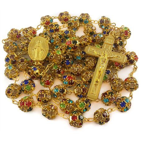 Nazareth Store collier de perles colorées en cristal et Zircon