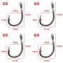 Hameçon Inox Fish Hooks Circle Hook 30pcs 10884 (4/0-30PCS)
