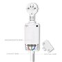 OAONAN Disjoncteurs Adaptateur Différentiel RCD Plug 16 Amp Pour Appareils Ménagers et Outils - Blanc