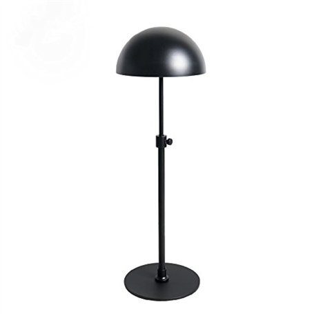 Présentoir à chapeaux réglable en métal noir demi-cercle