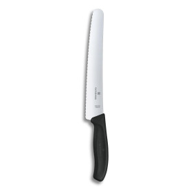 Victorinox Swiss Classic Couteau à Pain avec Tranchant Denté, Inoxydable, Acier Inoxydable, Boîte Cadeau, Noir Victorinox Swiss Classic Couteau à Pain avec Tranchant Denté