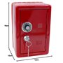 Tirelire en métal en Forme de Coffre Fort avec Clef – Rouge