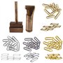Trimming Shop Ensemble de Perforatrice et illet Cadre Outil à Main pour Métal Ovale Oeillets - métal, 25 mm