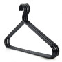 Hangerworld 5 Cintres 45cm en Acier Renforcé à Revêtement Noir et Lisse avec Barre Pantalon pour Vestes