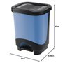 Tontarelli – Poubelle a pédale 25L Idea Noir/Bleu