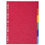 Intercalaires carton 6 ou 12 touches pour classeurs A4 Intercalaires carton 6 touches