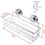 Etagère Sans Forage Panier Rangement Douche Murale Organiseur Rack pour Cuisine de Salle d