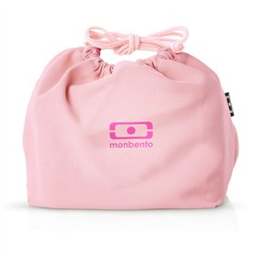 monbento - MB Pochette Litchi Rose Bento - Sac déjeuner en polyester - Convient pour les boîtes à bento MB Original MB Square &  monbento - MB Pochette Litchi Rose Bento - Sac déjeuner en polyester - Convient pour les boîtes à bento MB Original MB Square &