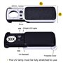Loupe Bijoutiers Loupe de Poche Petite Loupe Portable Loupe de Bijoux 30 X 60 X 90 X Grossissement avec LED et UV Lampes (Noir)