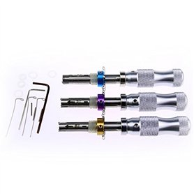 TPM Go 3 pièces Outils de crochetage de serrure tubulaire 7 broches avec une poignée, 7.0 mm, 7.5 mm, 7.8 mm TPM Go 3 pièces Outils de crochetage de serrure tubulaire 7 broches avec une poignée