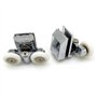 Alliage Twin pour porte de douche Rouleaux coureurs de – Lot de 4 – supérieur et inférieur (2top + 2bottom) (23MM)