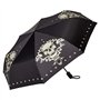 VON LILIENFELD® Parapluie de poche Résistant au Vent Ouverture et Fermeture Automatique Pliant Mini Légèrement Stable Skull Crân