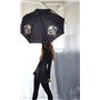 VON LILIENFELD® Parapluie de poche Résistant au Vent Ouverture et Fermeture Automatique Pliant Mini Légèrement Stable Skull Crân