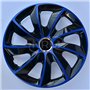 Lot de 4 enjoliveurs STIG Extra Noir/Bleu 13"