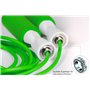 Corde à sauter fitness Jump Rope - Roulement à billes - Avec pochette - Longueur réglable - Pour adultes et enfants, vert