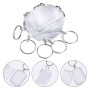 Sumind (50 Pièces Porte-Clés pour Insérer Photo Acrylique Porte-Clés Vierges Porte-Clés Vide Porte-Clés Cadre Claire Taille de l