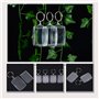 Sumind (50 Pièces Porte-Clés pour Insérer Photo Acrylique Porte-Clés Vierges Porte-Clés Vide Porte-Clés Cadre Claire Taille de l