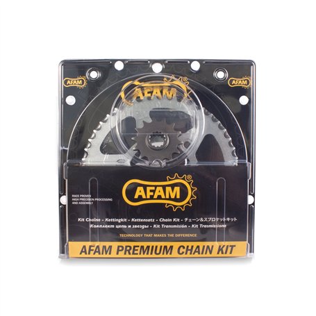 Afam 01213502 Kit chaîne de moto - kit acier pour YAMAHA XT 125 R 2005 - 2011