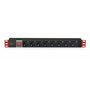 Techly I-Case STRIP-81UD unité de Distribution d'énergie 8 Sortie(s) CA 1U Aluminium