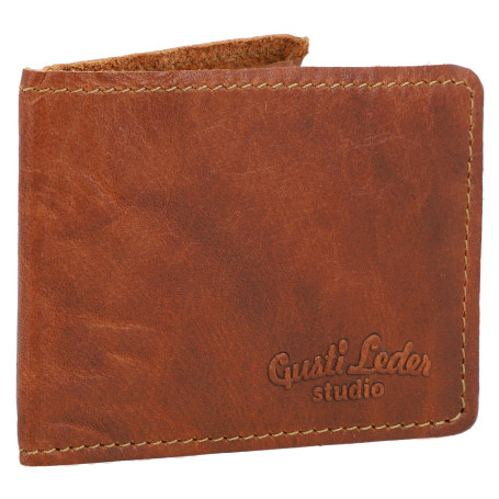 Gusti Portefeuille Cuir Studio Fodor Portefeuille rétro Porte-Monnaie Vintage Pochette en Cuir Homme Femme Cuir de Buffle Marron