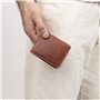 Gusti Portefeuille Cuir Studio Fodor Portefeuille rétro Porte-Monnaie Vintage Pochette en Cuir Homme Femme Cuir de Buffle Marron