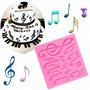 Delaman Moule en Silicone Forme Note de Musique pour Fondant Gâteau Pâte à Sucre Chocolat Décoration DIY de Patisserie