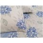 Pago Poco Parure de lit double en flanelle fantaisie Flori drap plat 240 x 280 cm. Drap housse 180 x 200 + 25 cm. Taies d'oreill