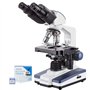AmScope Microscope de laboratoire à LED 40X-2500X avec 50 lames vierges