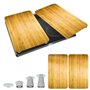 WENKO Plaque de Recouvrement Universelle Mod. Décor Bois, réglable en Hauteur pour Tout Type de cuisinière, Planche à découper e