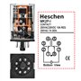 Heschen Gereral Relais MK2P-I DC 12 V Bobine DPDT 8 broches avec prise terminal enfichable PYF83A