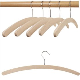 HAGSPIEL Lot de 30 cintres en bois de hêtre brut - 42 cm de long - Très peu encombrants - Respectueux de l'environnement - Fabri HAGSPIEL Lot de 30 cintres en bois de hêtre brut - 42 cm de long - Très peu encombrants - Respectueux de l'environnement - Fabri