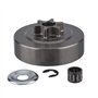 Pignon de Tambour d'embrayage 3/8" 6 Dents Rondelle Clip Roulement à Aiguilles Kit pour Stihl 017 018 021 023 025 MS170 MS180 MS
