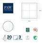 PAW - Serviette Papier - 3 Plis (33 x 33 cm) I Lot de 20 I Serviette de Table Papier avec un Motif de Noël, de Neige et d'étoile