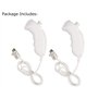 2 Packs Nunchuk Nunchuck contrôleur de Jeu Vidéo à Distance pour Nintendo Wii Console Wii U Blanc