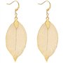 Gleamart délicat Filigrane abattants Boucles d'oreilles légères feuilles plaqué métal oreille Goujons Boucles d'oreilles longues