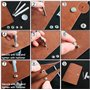 120pcs Bouton Pression Fixations Snap Fasteners Fermoirs à Bouton-pression en Cuivre Bronze pour Sac à Main de Portefeuille en C
