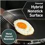 Hexclad 7 pièces hybride inoxydable/antiadhésive Intérieur et extérieur batterie de cuisine Commercial Comprend Bonus Stri Fry